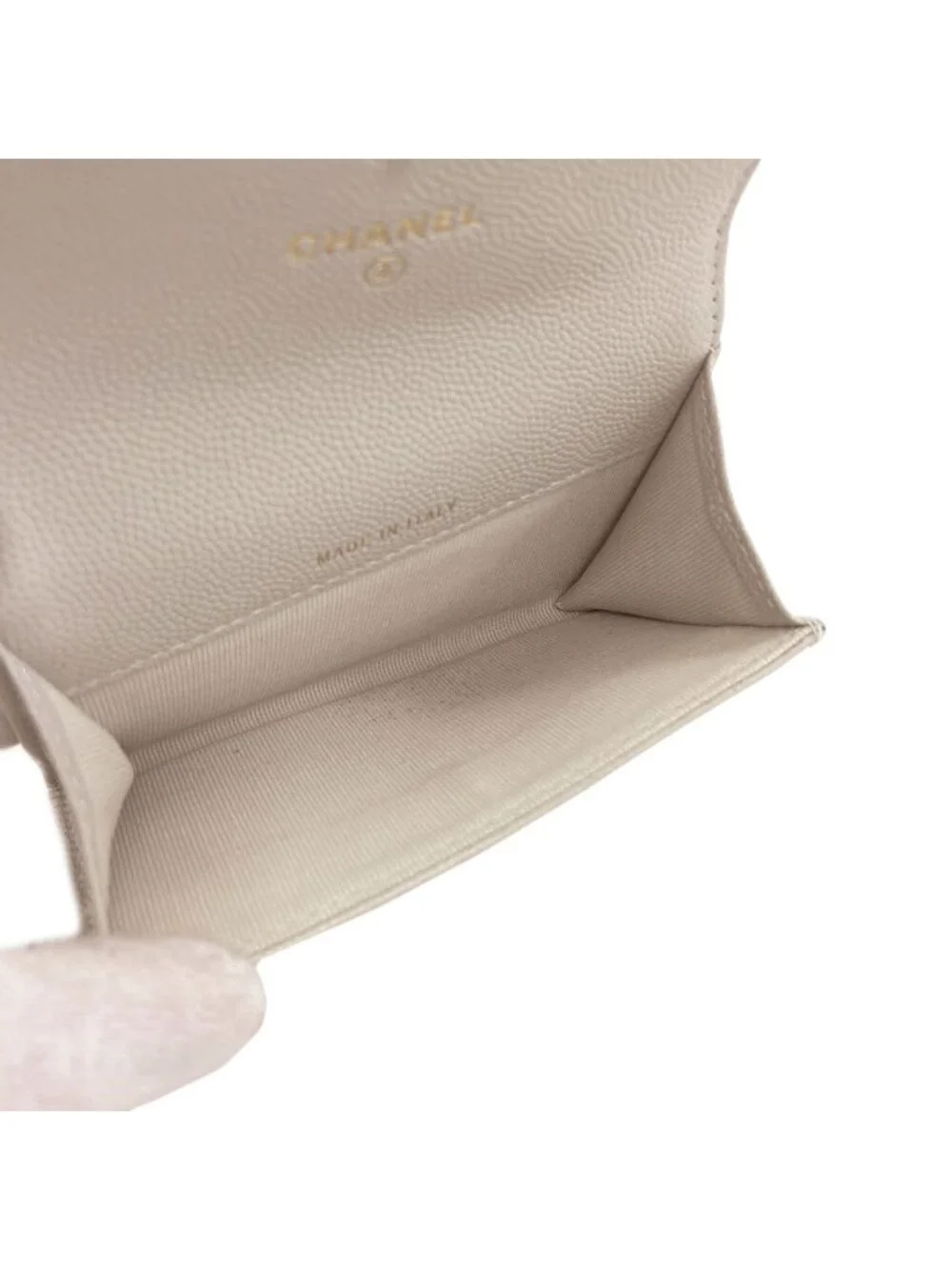 Chanel CC Logo Quilted Gold Coin Case Grained Calfskin